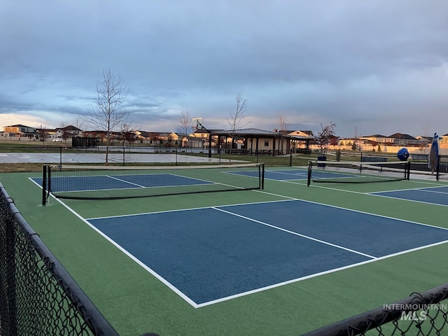 4672 N Patimos Ave, Meridian, ID 83646 - view of tennis court with a residential view and community basketball court