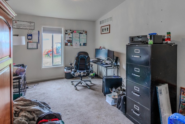 3537 Brogan Rd, Emmett, ID 83617 - carpeted home office with lofted ceiling and baseboards