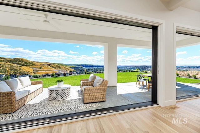 interior space featuring hardwood / wood-style flooring