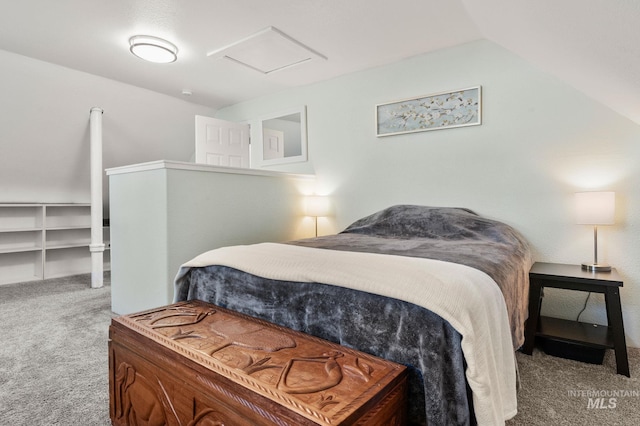 1406 Libby St, Clarkston, WA 99403 - bedroom featuring carpet floors, attic access, and lofted ceiling