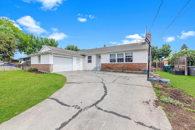 3509 8th St Unit C, Lewiston, ID 83501 - ranch-style home with brick siding, driveway, a garage, and a chimney