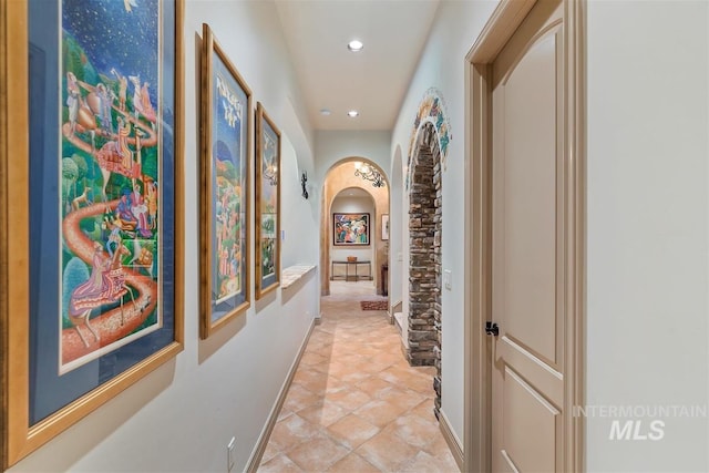 215 W Riverbridge Ln, Eagle, ID 83616 - corridor featuring recessed lighting and arched walkways