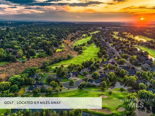 215 W Riverbridge Ln, Eagle, ID 83616 - aerial perspective of suburban area with a golf course