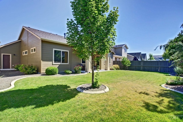 exterior space with a front lawn