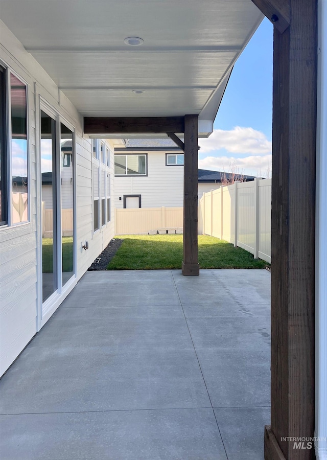 view of patio / terrace featuring a fenced backyard