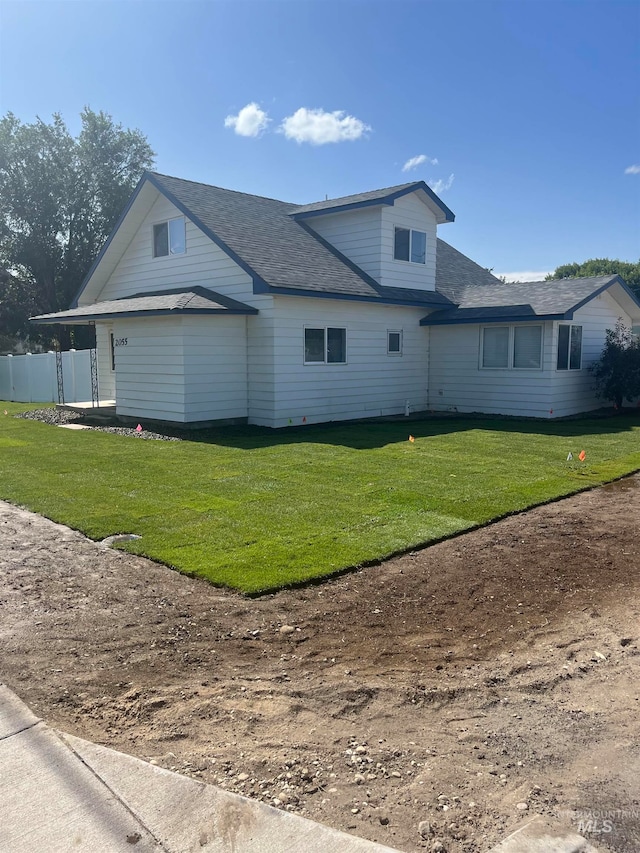 exterior space with a lawn