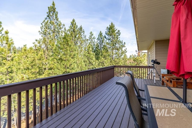 view of wooden deck