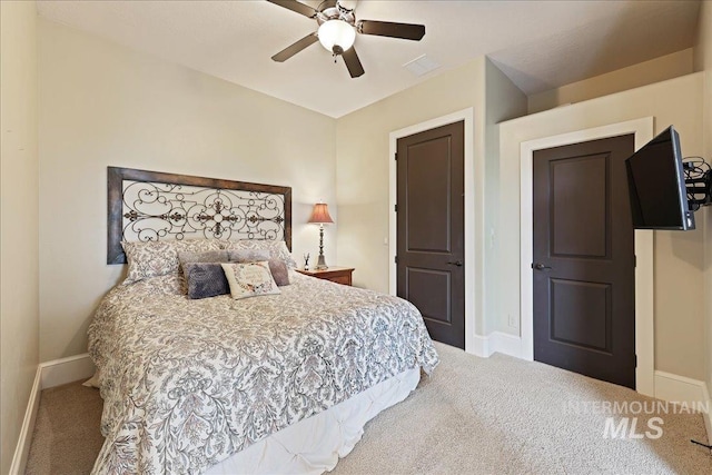 1480 N Colline Bello, Eagle, ID 83616 - bedroom featuring carpet flooring, baseboards, and ceiling fan