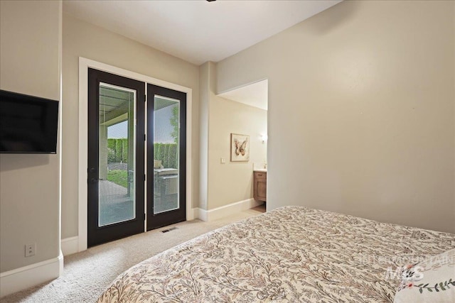 1480 N Colline Bello, Eagle, ID 83616 - bedroom featuring light carpet, access to outside, and baseboards