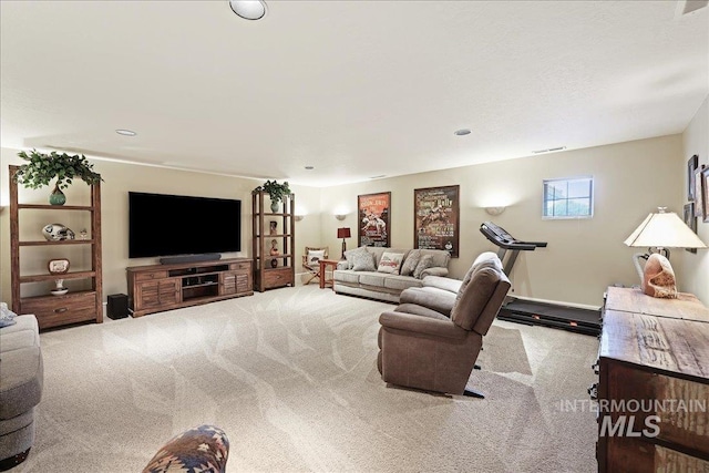1480 N Colline Bello, Eagle, ID 83616 - living room featuring carpet floors and recessed lighting
