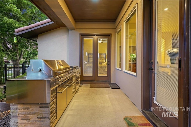1480 N Colline Bello, Eagle, ID 83616 - view of patio featuring french doors and area for grilling