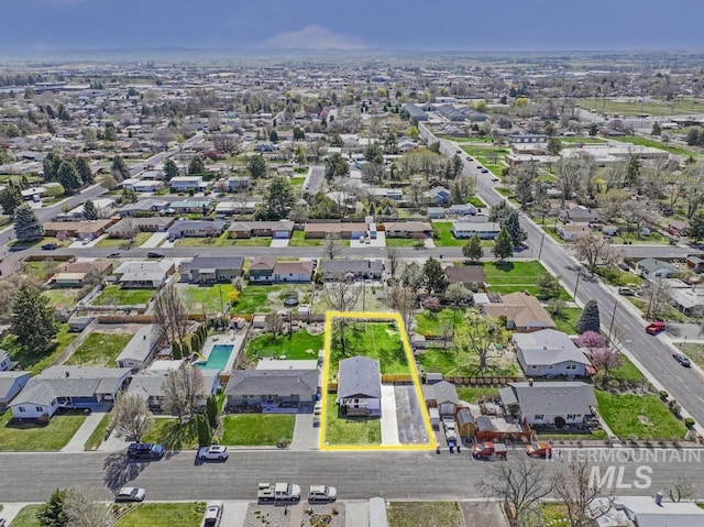 1930 Poplar Ave, Twin Falls, ID 83301 - aerial view of residential area featuring property boundaries highlighted