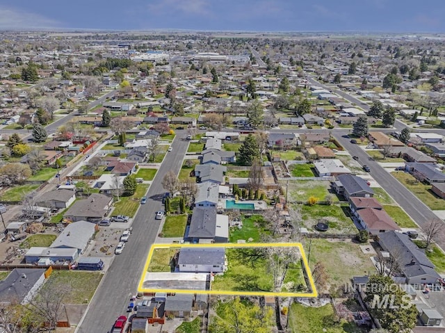 1930 Poplar Ave, Twin Falls, ID 83301 - aerial view of residential area featuring property parcel outlined
