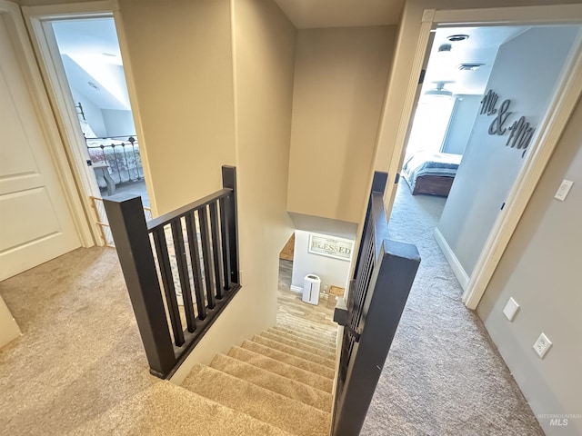 1128 30th St, Lewiston, ID 83501 - staircase with carpet floors