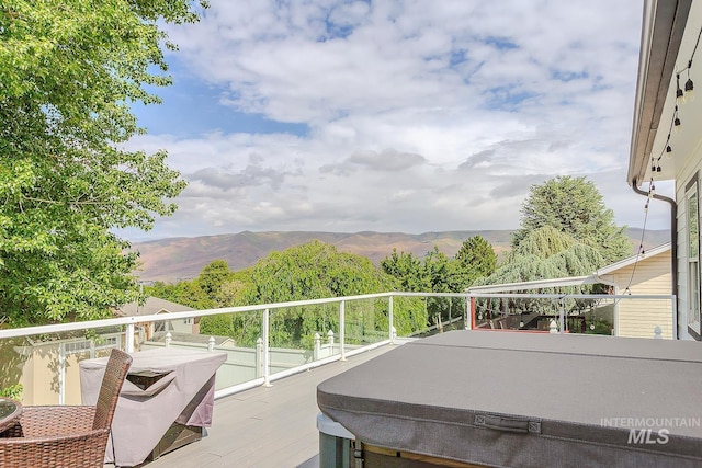 1128 30th St, Lewiston, ID 83501 - balcony with a mountain view and a hot tub