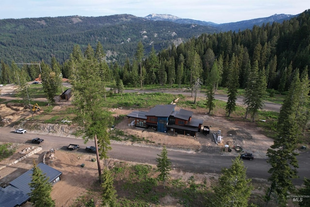 112 N Loop, New Meadows, ID 83654 - aerial view of property and surrounding area featuring a mountain backdrop