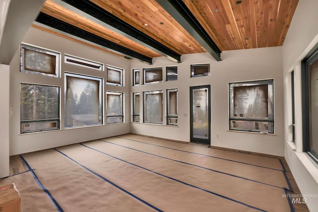 112 N Loop, New Meadows, ID 83654 - unfurnished sunroom featuring beam ceiling