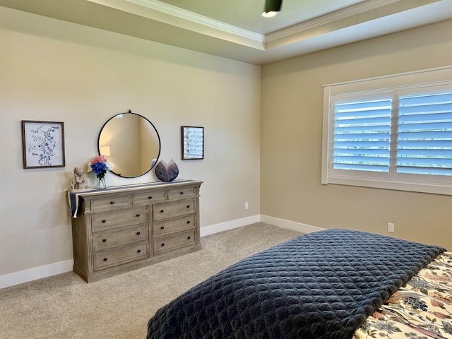 2280 N Burnam Ave, Star, ID 83669 - carpeted bedroom featuring ornamental molding, a raised ceiling, and baseboards