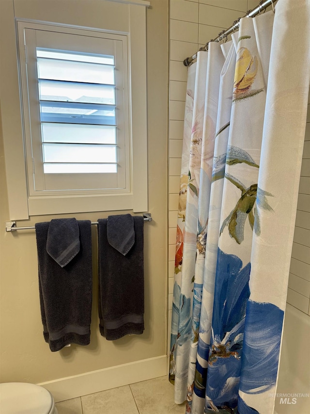 2280 N Burnam Ave, Star, ID 83669 - full bath with tile patterned floors, curtained shower, and toilet