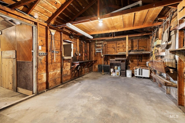 1806 N 28th St, Boise, ID 83703 - miscellaneous room with concrete floors and wooden walls