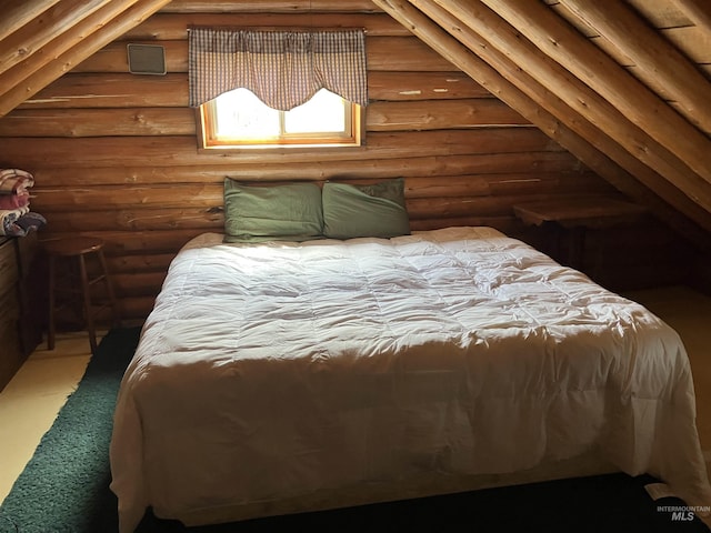 2771 Dixie Rd, Dixie, ID 83525 - bedroom featuring log walls