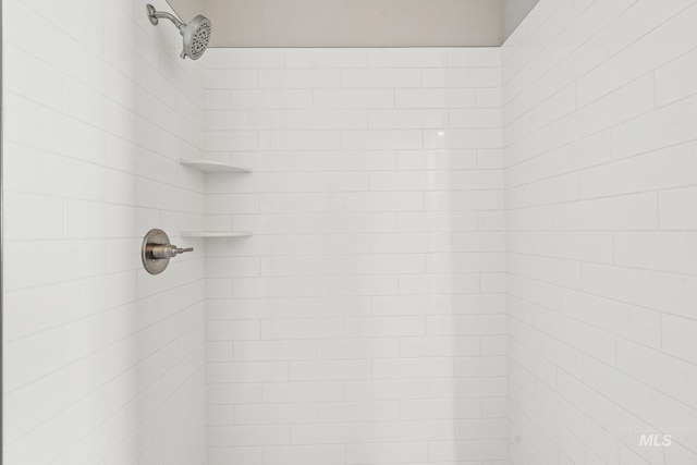 room details featuring a tile shower