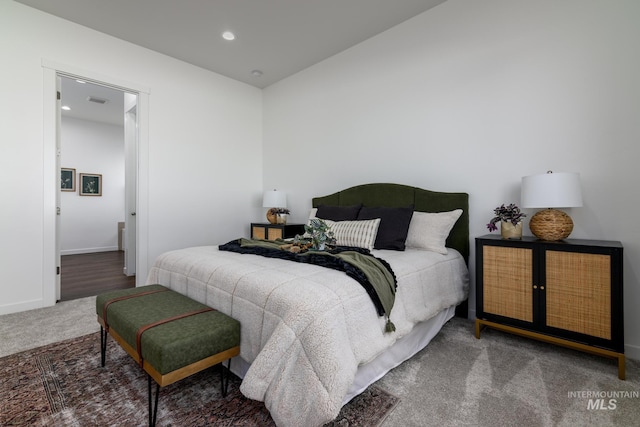 6139 W Burnt Sage Dr, Meridian, ID 83646 - bedroom featuring recessed lighting, carpet, visible vents, and baseboards
