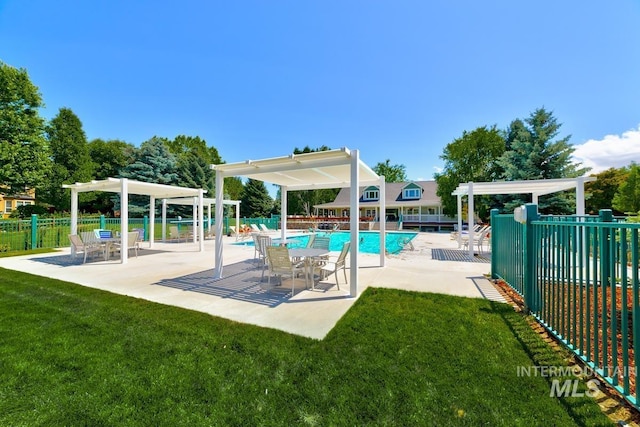 5158 S Surprise Way, Boise, ID 83716 - community pool featuring a pergola and a patio