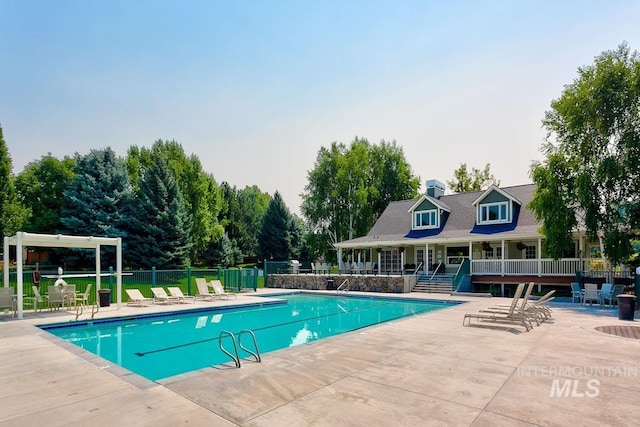 5158 S Surprise Way, Boise, ID 83716 - community pool featuring fence and a patio area