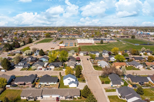 drone / aerial view featuring a residential view