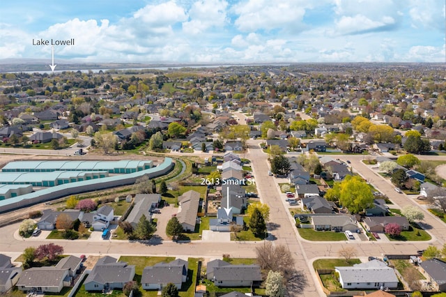 birds eye view of property featuring a residential view