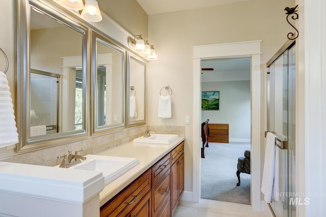 16089 N Basin Way, Boise, ID 83714 - full bath featuring double vanity and a shower with shower door