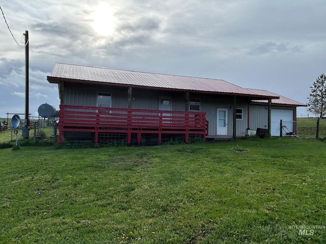1585 Woodside Rd, Winchester, ID 83555 - back of property with metal roof and an attached garage