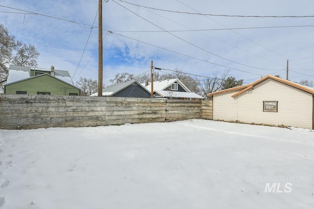 view of snowy yard