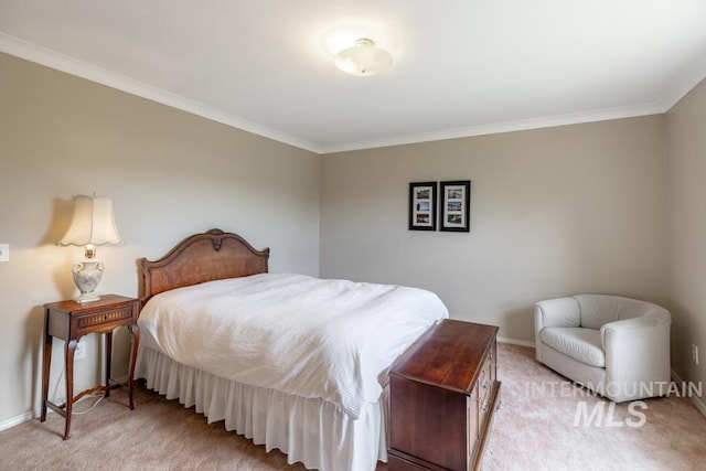 943 Colt Rd, Moscow, ID 83843 - bedroom with light carpet, crown molding, and baseboards