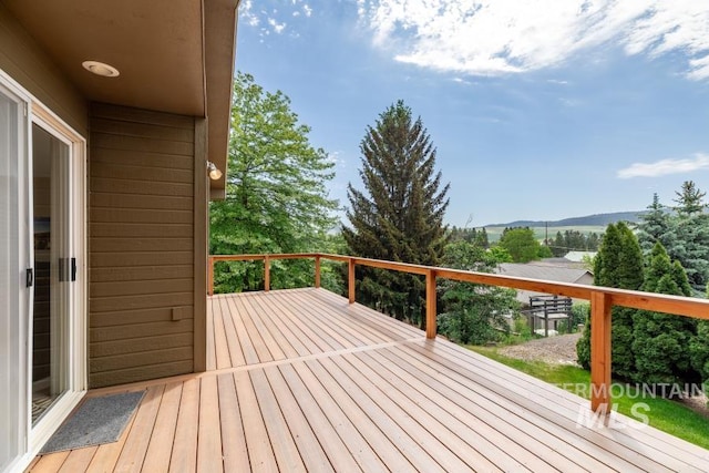 943 Colt Rd, Moscow, ID 83843 - wooden terrace with a mountain view