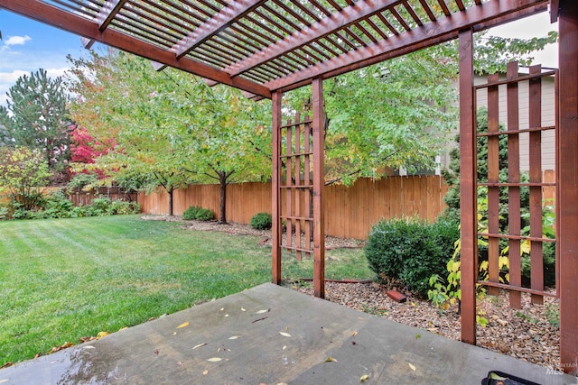 view of patio / terrace with a pergola