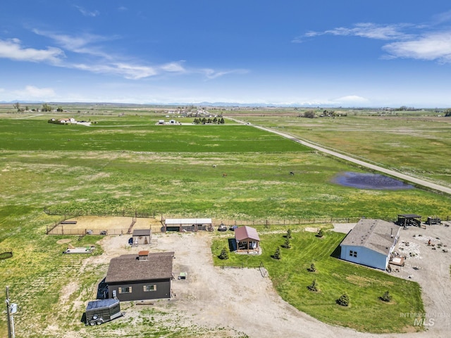 bird's eye view with a rural view