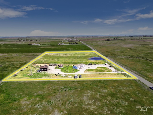 bird's eye view featuring a rural view