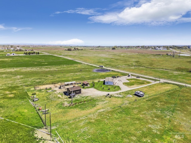 drone / aerial view featuring a rural view