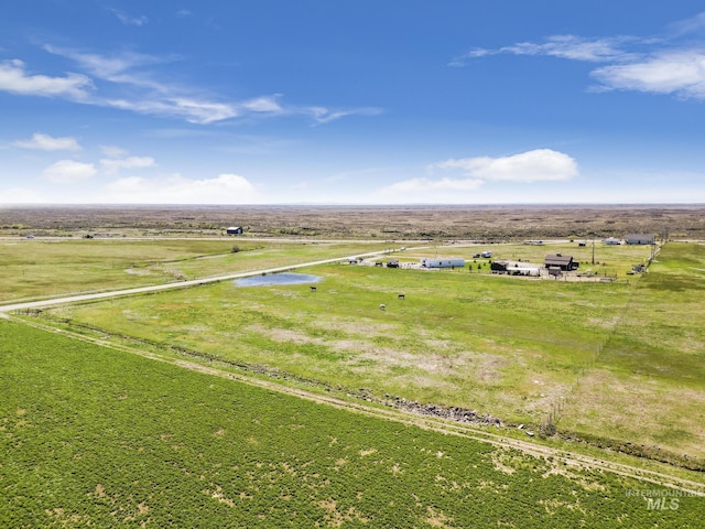 aerial view with a rural view