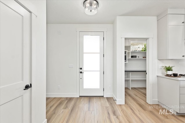 entryway featuring light hardwood / wood-style floors