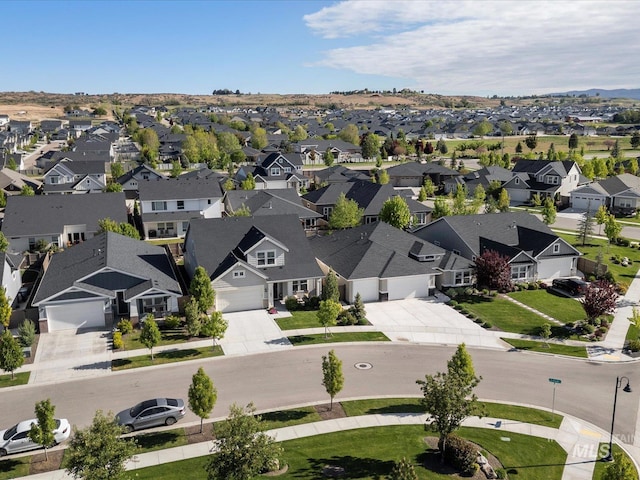 aerial view of residential area