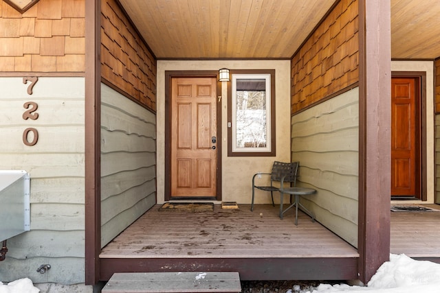 view of doorway to property