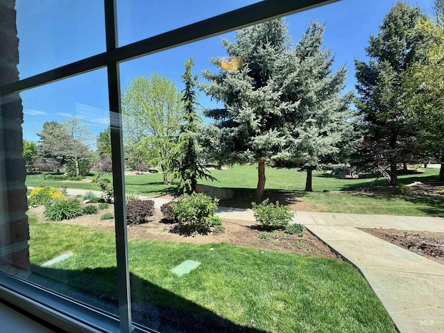 view of community with a lawn