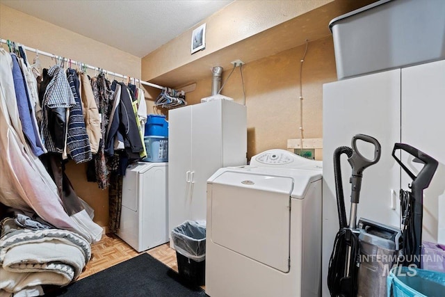washroom with laundry area