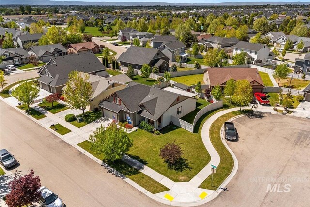 aerial view of residential area