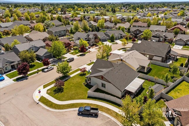 aerial view of residential area