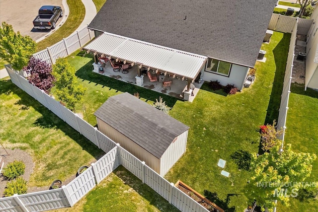 view from above of property