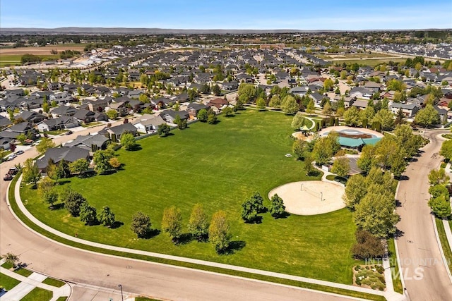 aerial view of residential area